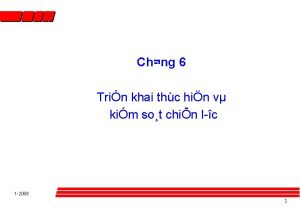 Ch ng 6 Trin khai thc hin v