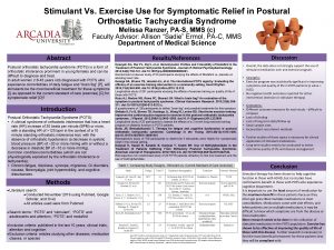 Stimulant Vs Exercise Use for Symptomatic Relief in