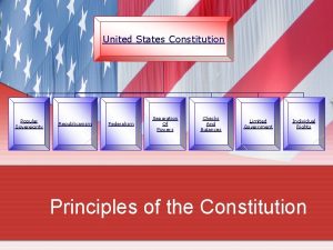 United States Constitution Popular Sovereignty Republicanism Federalism Separation