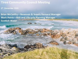 Tiree Community Council Meeting 9 th December 2020