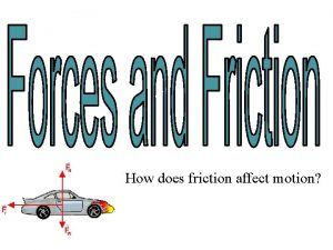 How does friction affect motion What Causes Friction