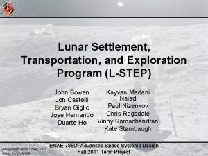 Lunar Settlement Transportation and Exploration Program LSTEP Kayvan