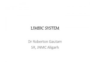 LIMBIC SYSTEM Dr Roberton Gautam SR JNMC Aligarh