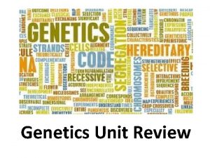 Genetics Unit Review Empty slide to keep flashcards