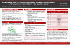 A PHASE II TRIAL OF AVATROMBOPAG FOR THE