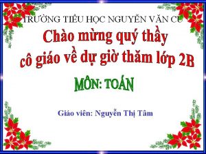 TRNG TIU HC NGUYN VN C Gio vin