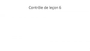 Contrle de leon 6 Epreuves orales alternatives 1