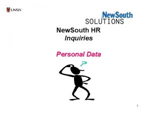 New South HR Inquiries Personal Data 1 Select