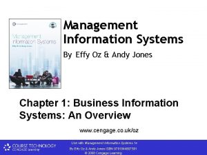 Management Information Systems By Effy Oz Andy Jones