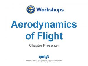 Aerodynamics of Flight Chapter Presenter The development of