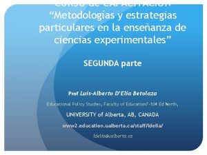 CURSO de CAPACITACION Metodologas y estrategias particulares en