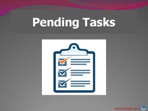 Pending Tasks www philgeps gov A module that