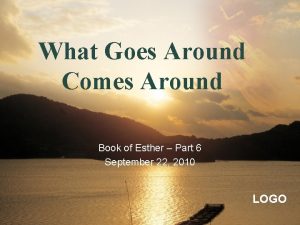 What Goes Around Comes Around Book of Esther