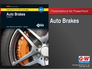 1 Chapter 12 Disc Brake System Components and