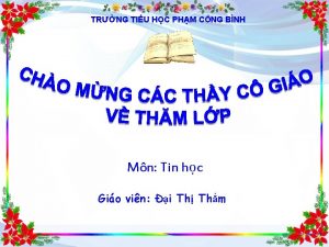TRNG TIU HC PHM CNG BNH Mn Tin
