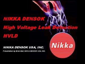 NIKKA DENSOK High Voltage Leak Detection HVLD NIKKA