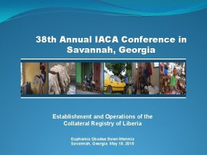 38 th Annual IACA Conference in Savannah Georgia