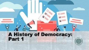 Democracy literally means rule by the people Athens