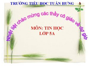 TRNG TIU HC TUN HNG MN TIN HC