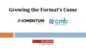 Growing the Formats Cume 35 9 million 50