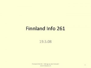 Finnland Info 261 19 5 08 Finnland Info