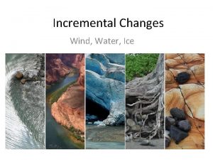 Incremental Changes Wind Water Ice Incremental changes shape