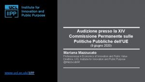 Audizione presso la XIV Commissione Permanente sulle Politiche