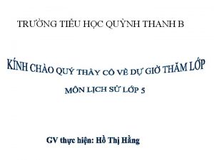 TRNG TIU HC QUNH THANH B Nhan dan