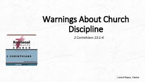 Warnings About Church Discipline 2 Corinthians 13 1