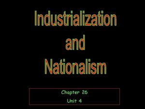 Chapter 26 Unit 4 Nationalism Grows By 1890