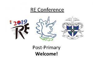 RE Conference PostPrimary Welcome Christus Vivit Postsynodal Apostolic