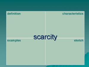 definition examples characteristics scarcity sketch Definition The gap