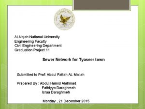 AlNajah National University Engineering Faculty Civil Engineering Department