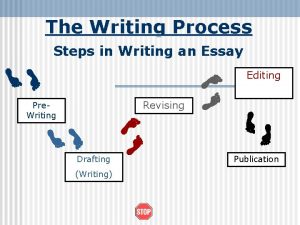 The Writing Process Steps in Writing an Essay