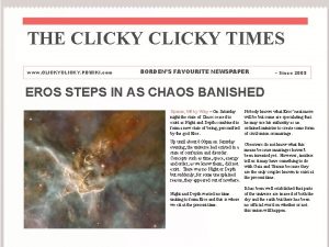 THE CLICKY TIMES www CLICKY PBWIKI com BORDENS