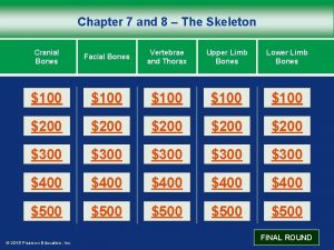 Chapter 7 and 8 The Skeleton Cranial Bones