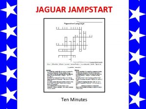 JAGUAR JAMPSTART Ten Minutes By Cammies Corner The