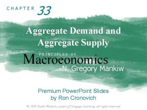 CHAPTER 33 Aggregate Demand Aggregate Supply Macroeonomics PRINCIPLES