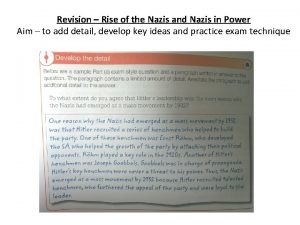 Revision Rise of the Nazis and Nazis in