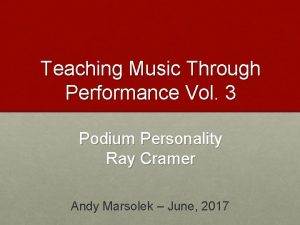 Teaching Music Through Performance Vol 3 Podium Personality