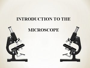 INTRODUCTION TO THE MICROSCOPE History Circa 1000 AD