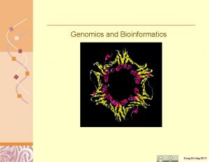 Genomics and Bioinformatics Genomics Bioinformatics Computational Biology Genomics