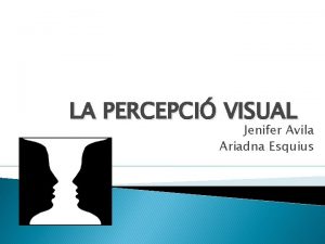 LA PERCEPCI VISUAL Jenifer Avila Ariadna Esquius QU