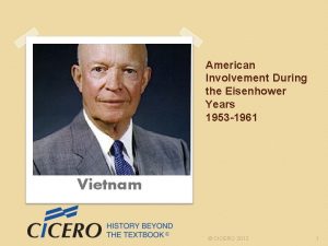 American Involvement During the Eisenhower Years 1953 1961