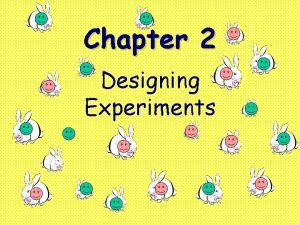 Chapter 2 Designing Experiments Definitions 1 Observational study