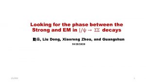 Liu Dong Xiaorong Zhou and Guangshun 10282020 212022