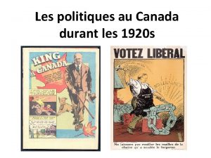 Les politiques au Canada durant les 1920 s