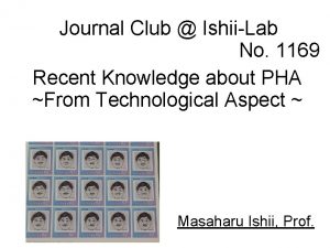 Journal Club IshiiLab No 1169 Recent Knowledge about
