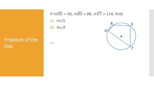 Problem of the Day Section 10 5 Tangents