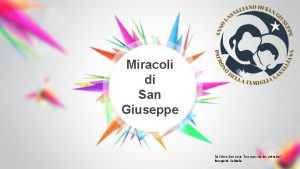 Miracoli di San Giuseppe Dal libro San Jos